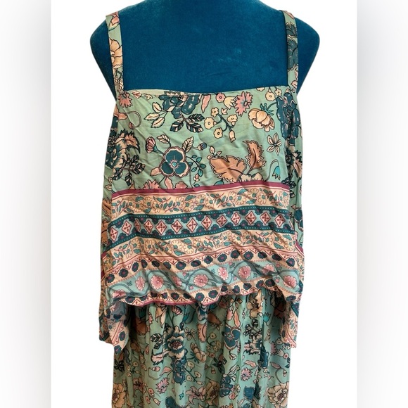 Blue Floral Bohemian Maxi Dress Size 18-20 - Picture 4 of 7